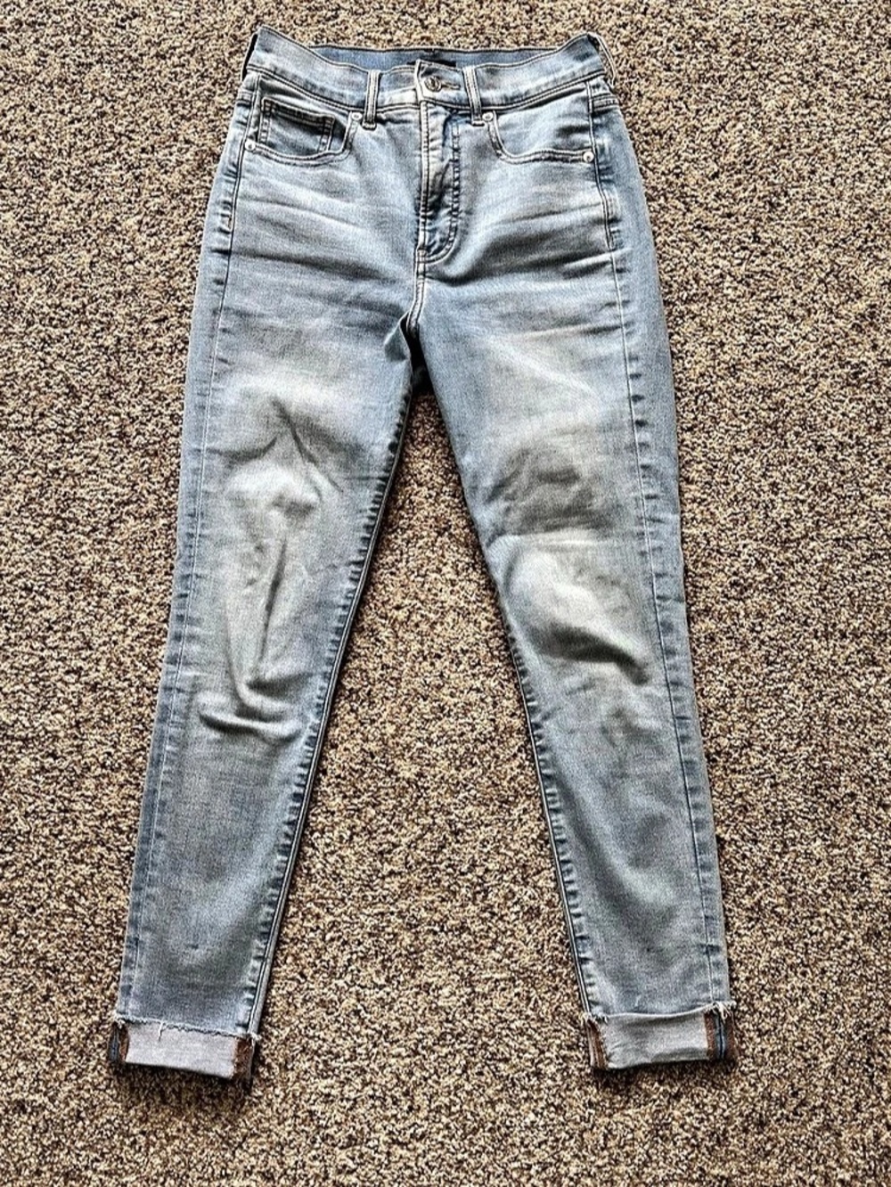 Express Skinny High Rise Blue Jeans